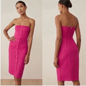 Reformation Prescott Linen Dress Size 0 NEW